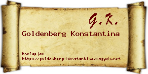 Goldenberg Konstantina névjegykártya